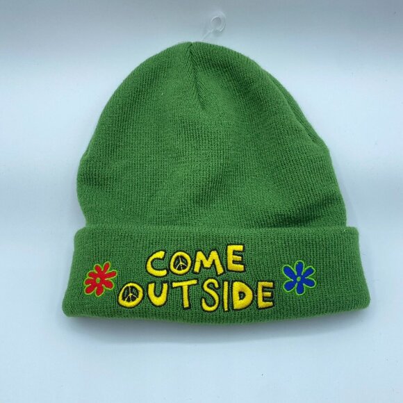 Urban Outfitters Accessories - Urban Outfitters Coney Island Picnic Come Outside Beanie Green Unisex OS NWOT
